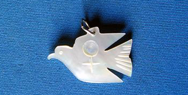 Kvinder for Fred / Women for Peace. Fredsdue fra Palæstina / Peace dove from Palestine. Kunstner / artist:: ?. Fotograf: Grete Møller 2007.