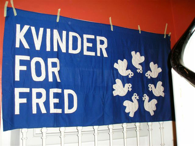 Kvinder for Fred / Women for Peace: Peace doves. Kunstner: ukendt. Fotograf: Grete Møller.