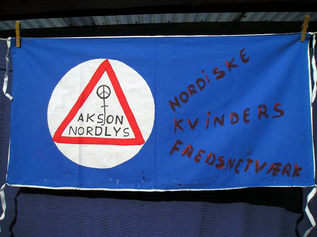 Aksjon Nordlys. Nordiske kvinders fredsnetvrk. Kunstner /artist: ?. Fotograf: Grete Møller 2007.