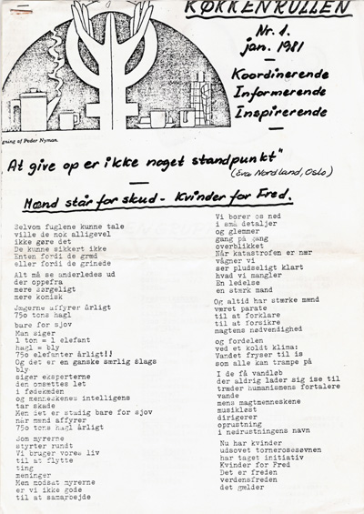 Kvinder for Fred: Køkkenrullen nr. 1, 1981, forside