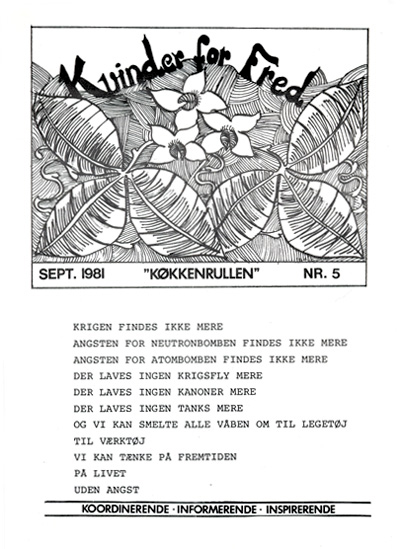 Kvinder for Fred: Køkkenrullen nr. 5, 1981, forside