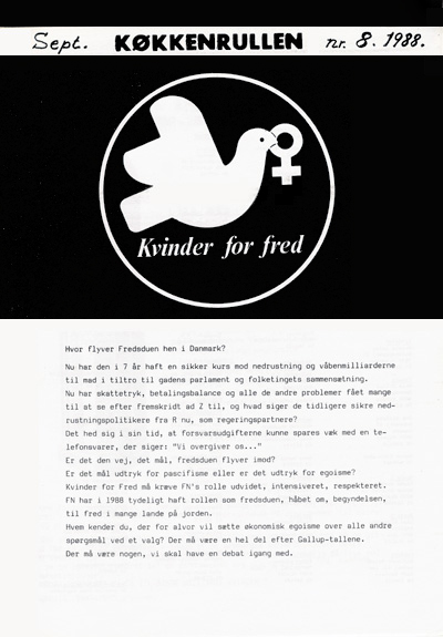 Kvinder for Fred: Køkkenrullen nr. 8, 1988, forside