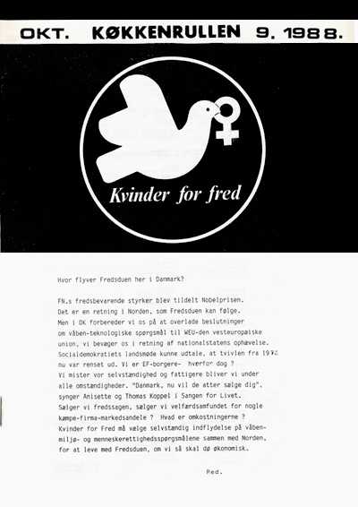 Kvinder for Fred: Køkkenrullen nr. 9, 1988, forside